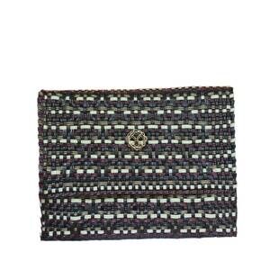NEW LOLA'S BAG women's woven long braided strap crossbody bag in burgundy gold b